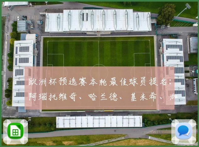 欧洲杯预选赛本轮最佳球员提名：阿瑙托维奇、哈兰德、基米希、加克波